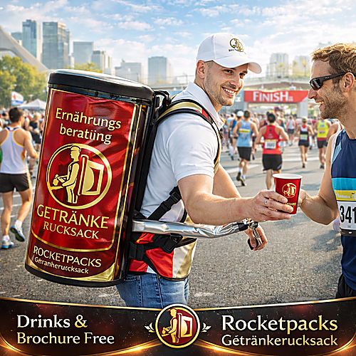 Hochleistungs-Getränkespender im Rucksack-Format mit Thermo-Schutz.