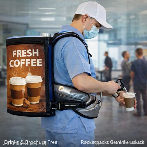 Mobiler Kaffee-Dispenser für den Catering-Service in Zügen oder Bussen.